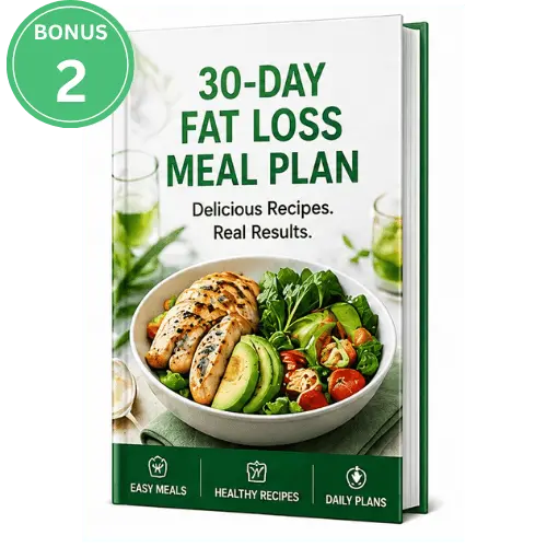 30-Day Fat Loss Meal Plan — free bonus included with Valiora 3 and 6 bottle orders