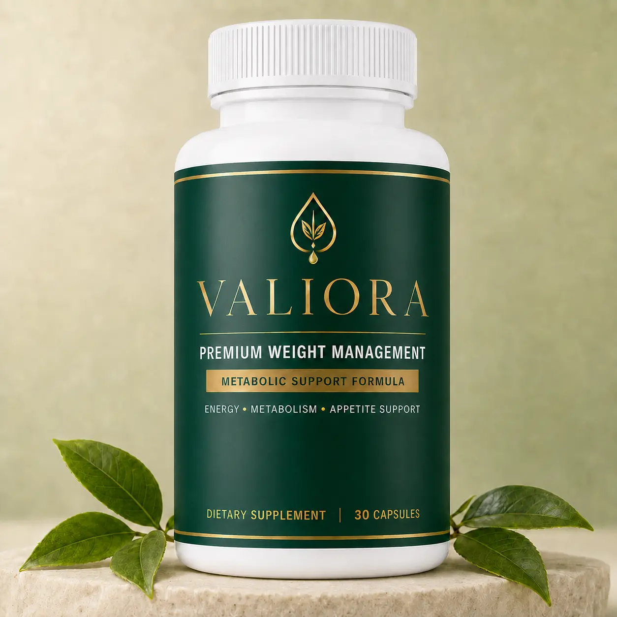 Valiora bottle — daily capsule for metabolism, energy, and appetite balance
